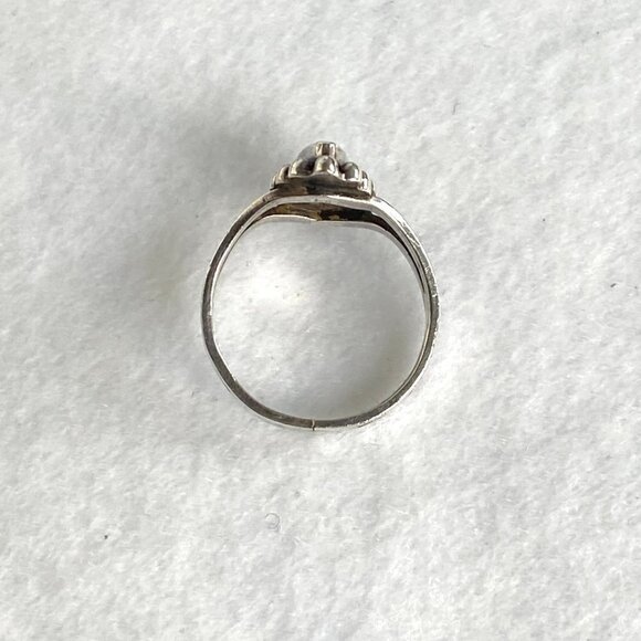 VTG Sterling Silver 925 Southwest Style Turquoise Stamped Split Shank Ring 4.75 - Picture 11 of 16